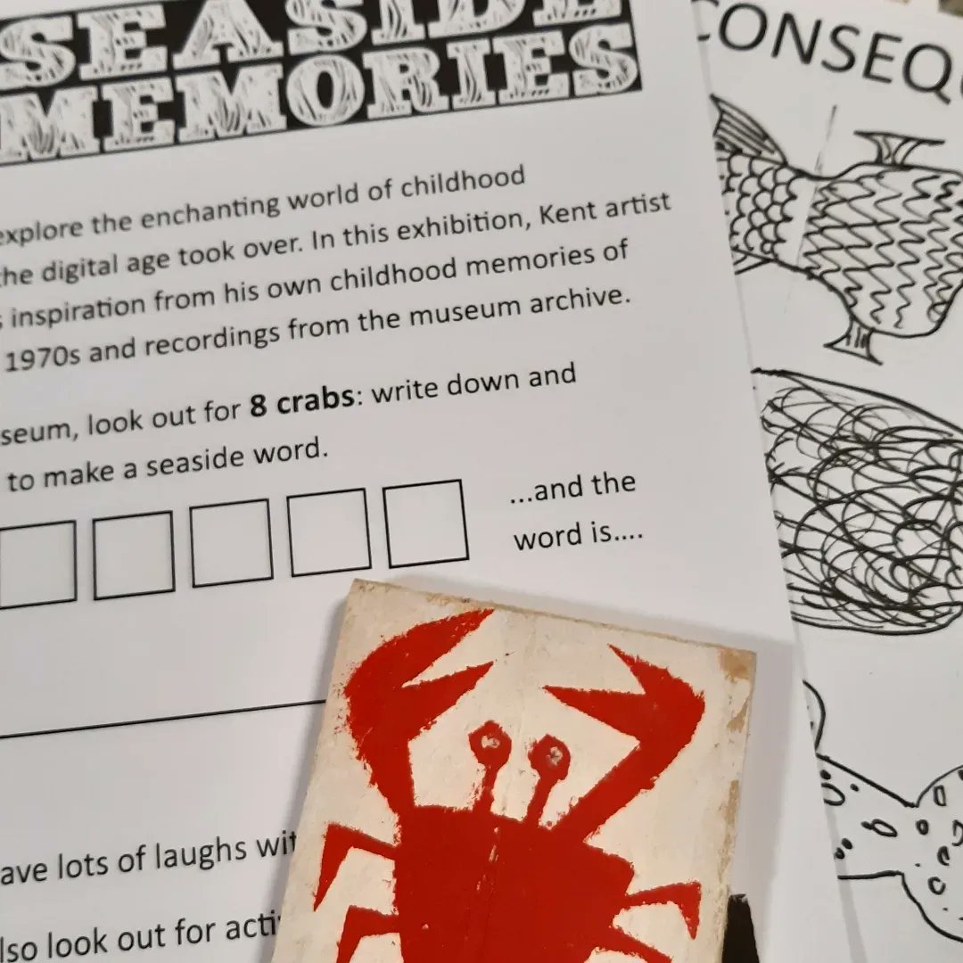 seasidemuseum's tweet photo. It's the last day of our Seaside Memories exhibition. A last chance to enjoy the joyous artwork and films by @gileswhiteheadartist with objects from our collection. Museum and shop open 11am to 4pm, Tuesday to Saturday.
#SeasideMemories #SellingExhibition #HerneBay #VisitLocal https://t.co/NOvEnpBJny