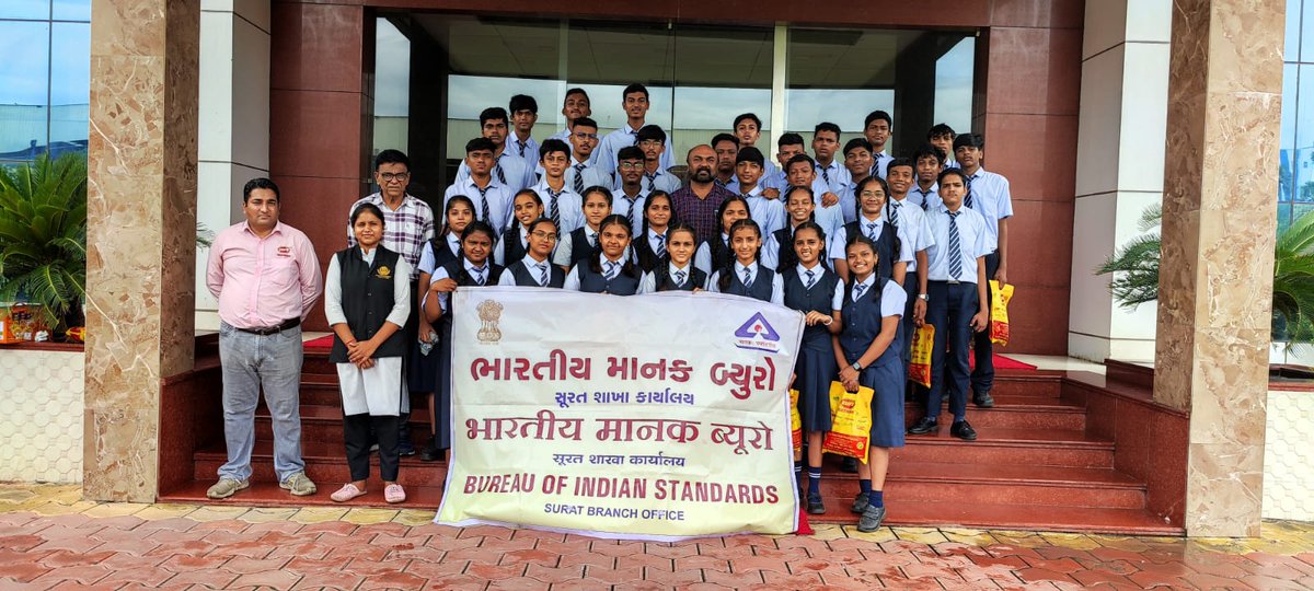 BisSurat's tweet photo. @BisSurat  organized an exposure visit for students of  Standard Club from  #NavniramanHighSchool, Surat . Total of 40 students visited Packaged Drinking Water plant. @IndianStandards @BisSurat @euroindiafoods https://t.co/J9tcKoTUCb