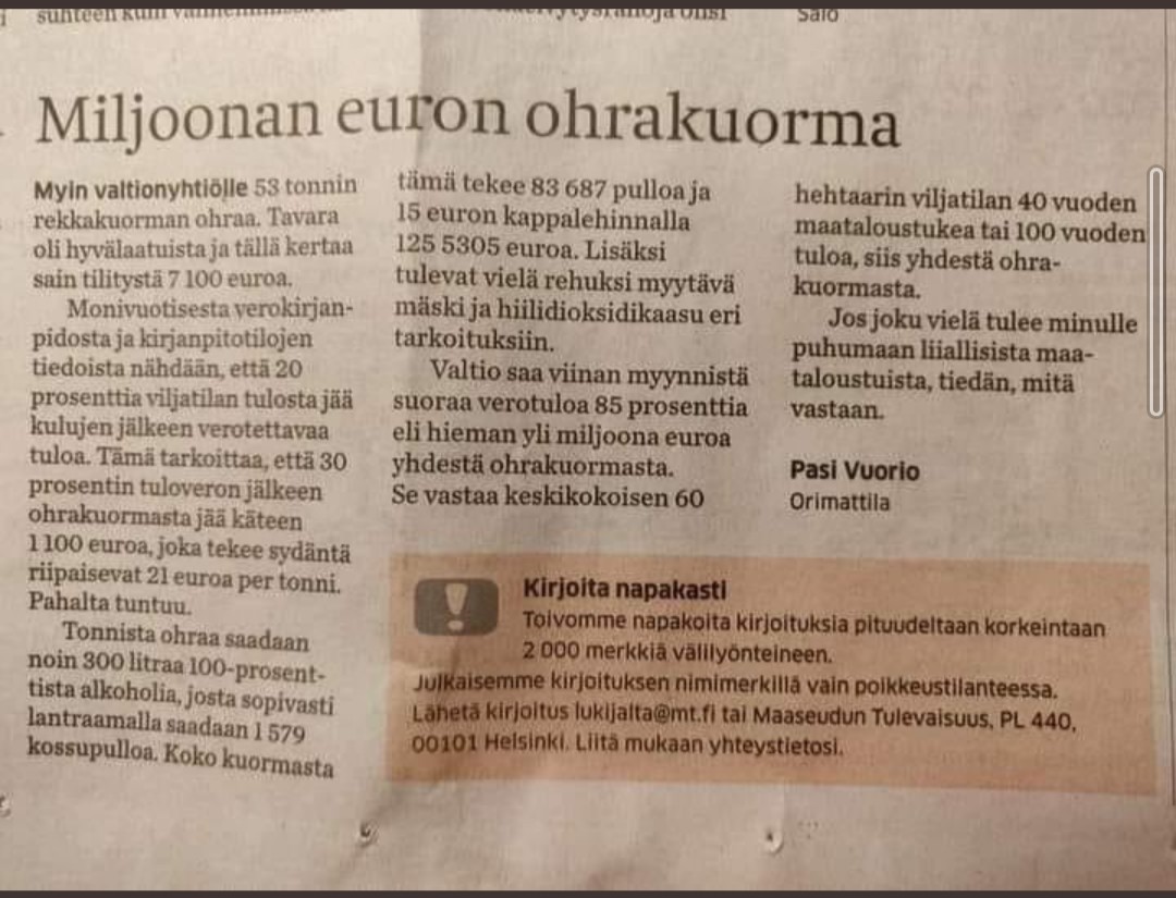 SalunenJussi's tweet photo. Eilen 11€ olutta siemaillessa tuli taas tämä vanha kirjoitus mieleen.
Sadonkorjuu lähestyy, tarttis laittaa konehia vireeseen.
#olut
#kalja
#beer
#maatalous
#inflaatio
#Busines
#sadonkorjuu https://t.co/cOND38ylZo