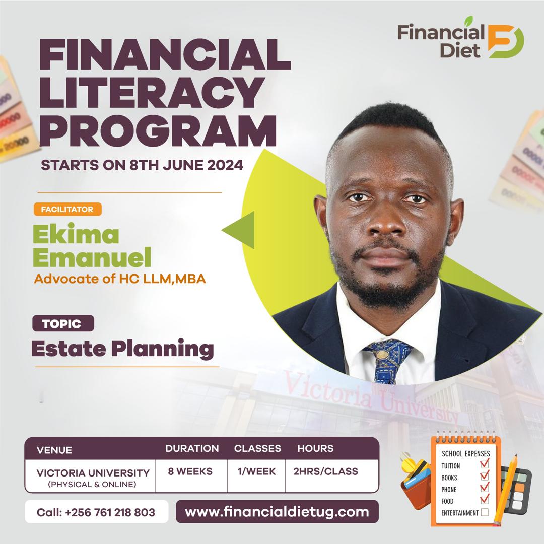 financialdietug's tweet photo. An  interesting session is on 💃💃💃💃 real Estate Planning  with Ekima Emmanuel. 

Ekima Emmanuel is a distinguished Advocate of the High Court of Uganda and a Managing Partner at Cedar Advocates. Ekima has over 9 years of experience in areas of Litigation, commerical transactions, family law and land transactions. 

Ekima has a robust educational foundation in law and business with a Master of Business Administration (MBA) and a Master of Laws degree (LLM) in oil and gas. He holds specialized knowledge and expertise in the energy sector, with experience advising local and international clients in the energy sector. 

With a deep commitment to justice and a reputation for excellence, Ekima has successfully represented hundreds of clients both at an individual and family level plan their estates and settle succession related matters in and out of court. 

His legal acumen is complemented by a strategic business mindset, enabling him to provide holistic and pragmatic solutions to his clients.

Ekima also doubles as a lecturer at the Institute of Petroleum Studies Kampala @the_ekimas @VU_Guild
#finacialdietacademy #finacialdietug #financialliteracy #wealthmanagement #investment #wealthcreation #explore #personalfinance #investing #taxation #taxationandpersonalfinance #taxplanning #saving #budgeting #expenses #savingmoney #saving #retirementplanning #estateplanning #securingyourfinancialfuture