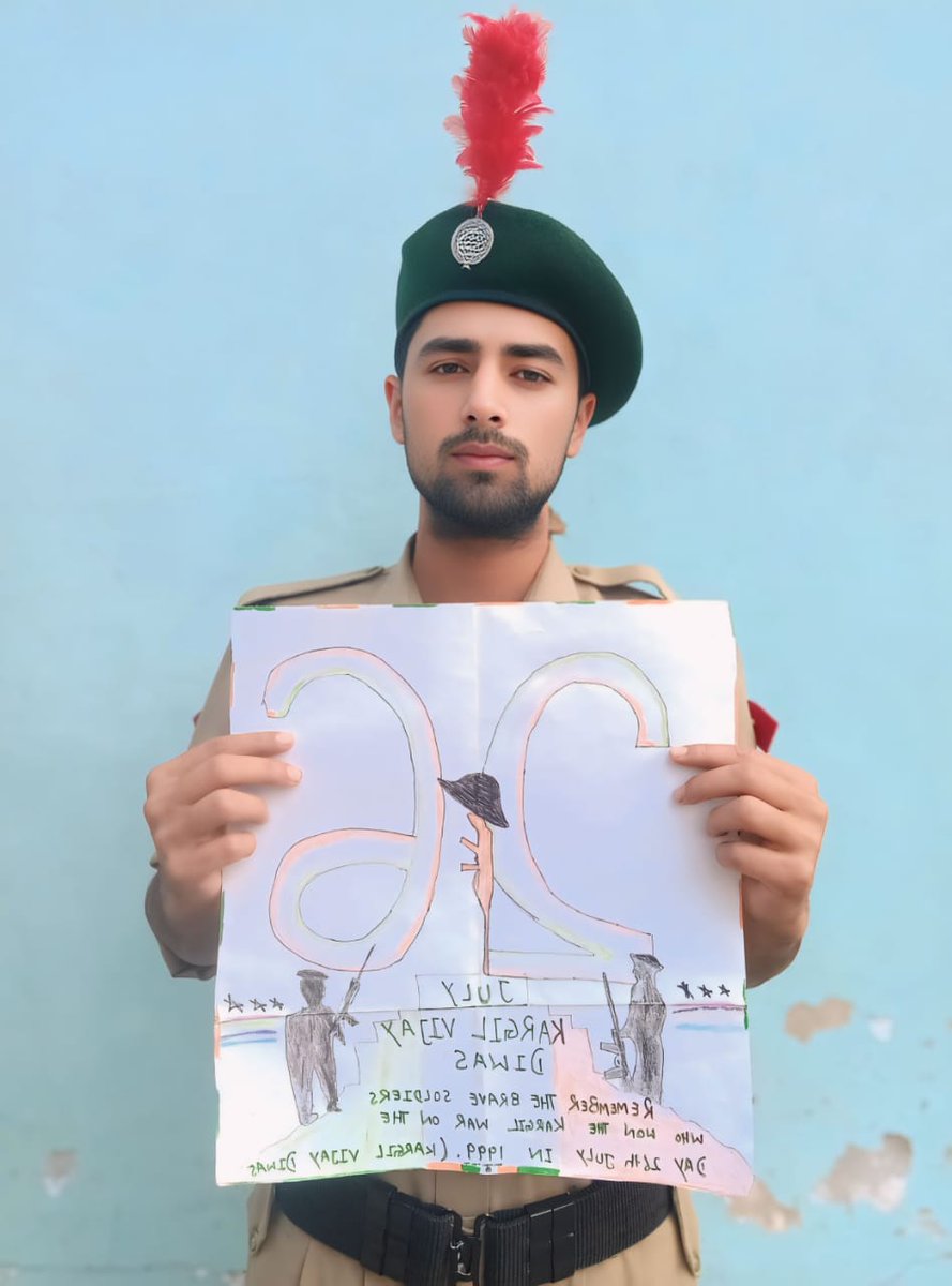 nccgdckish6340's tweet photo. NCC cadets of GDC KISHTWAR perform the activities on Kargil Vijay diwas.
Cadets can perform activities on everyday till 26 July. This is the first activity.#profprithviraj#dgncc#jk&amp;ldte https://t.co/aodWX3vbRx