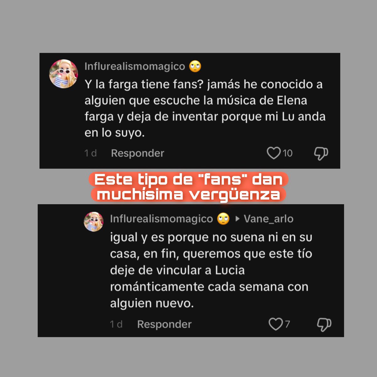 LesbiShipper9's tweet photo. Con lo maravillosa q es @luciadelapuerta y el fandom q tiene tan HORRIBLE… no paran de meterse todo el rato con Chiara, y ahora van a por Elena Farga q no les ha hecho absolutamente NADA!! No creo q a Lucía le guste tener este tipo de fans https://t.co/5OXFdaLDIb