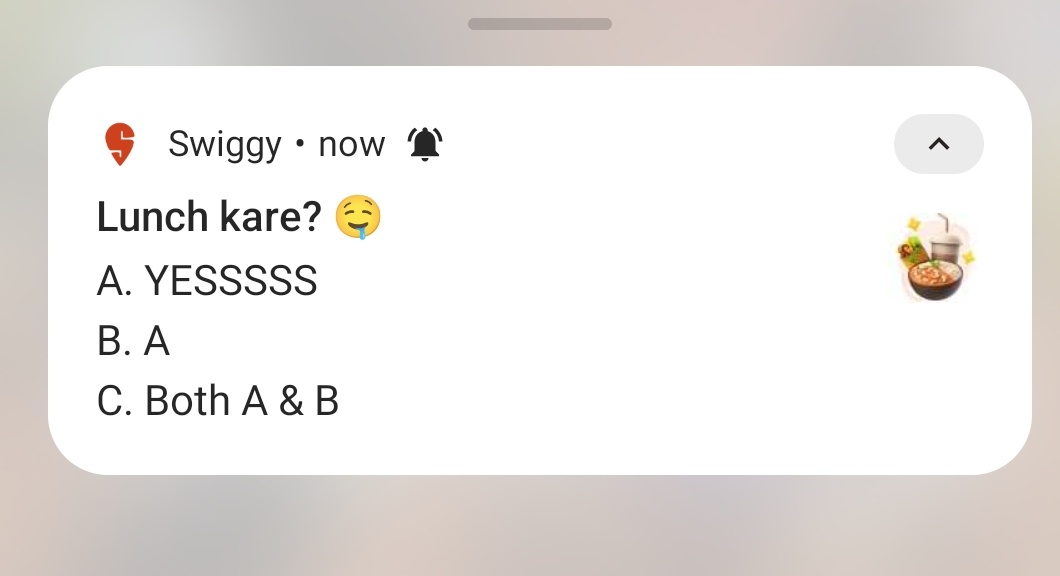 sonalsingh1310's tweet photo. Thanku, Lekin sasural me mujhe tumhari yaad nhi aati 🙈
@Swiggy https://t.co/JMumg0VWSL