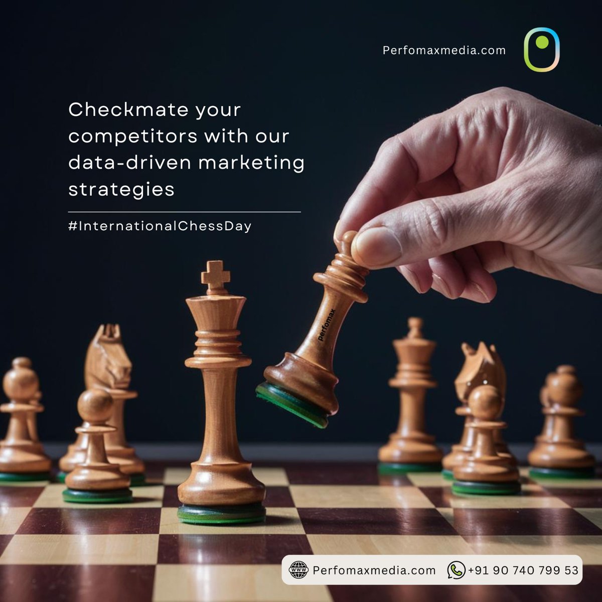 PerfomaxMedia's tweet photo. Think like a chess master, market like a king. Our data-driven strategies put you in control. 
.
.
.
#InternationalChessDay #PerfomaxMedia https://t.co/q6Y05aBNTq