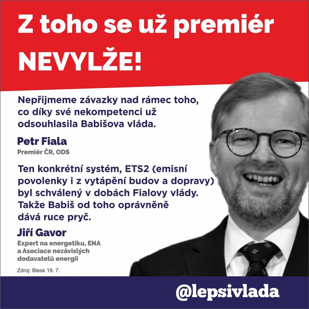 KarelHavlicek_'s tweet photo. Na lži premiéra @P_Fiala v souvislosti s českým Green Dealem nyní upozornil nejcitovanější expert na energetiku Gavor. I podle něj byly emisní povolenky (tzv. ETS2), které zdraží bydlení, benzín a zvýší náklady na bydlení, schválené v době Fialovy vlády. https://t.co/W9Df6apIKF