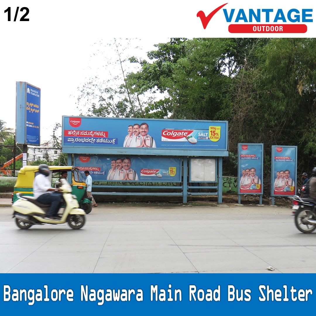 VantageOutdoor's tweet photo. Bus Shelter advertising at #Bangalore Nagawara Main Road

Call ☎️9500005749 or visit https://t.co/R3ctqNXUbp to Book your ad space now! #OOHMedia

#busshelterads #nagawara #colgate #colgatesmile #colgateindia #brandvisibility #bangaloremarketing #marketingstrategy #Karnataka https://t.co/a0wQjoXu0R