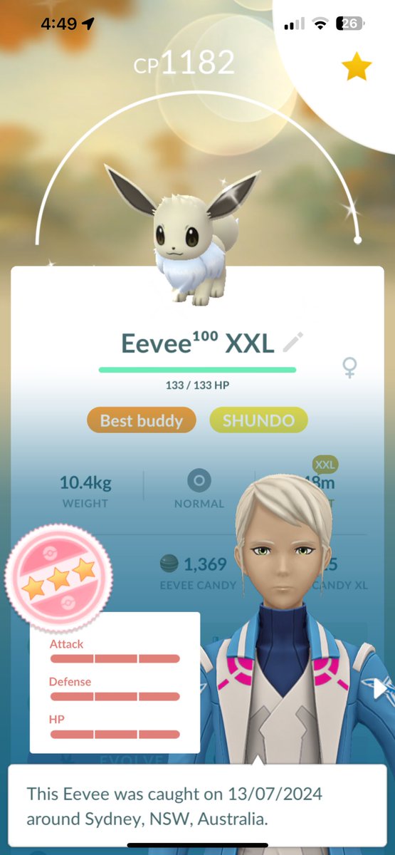 RodneyGalea's tweet photo. @Instinct_Will Probably my XXL shundo eevee. 🤷🏼‍♂️ https://t.co/PXlh5rXz8Q
