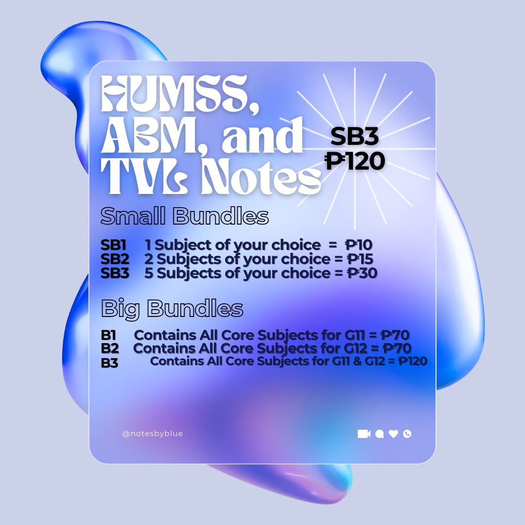 notesbyblue's tweet photo. Hello there! stem, abm, and humss notes for grade 11 and grade 12 are available (bundle or per subject), for inquiries send a dm. tags. #shs #stem #stem11 #aestheticnotes #digitalnotes #affordable #reviewers #studytwt #studytwtph #lifetwt #shsstudent #study #studynotes #stantwt https://t.co/EvOw1Xucly