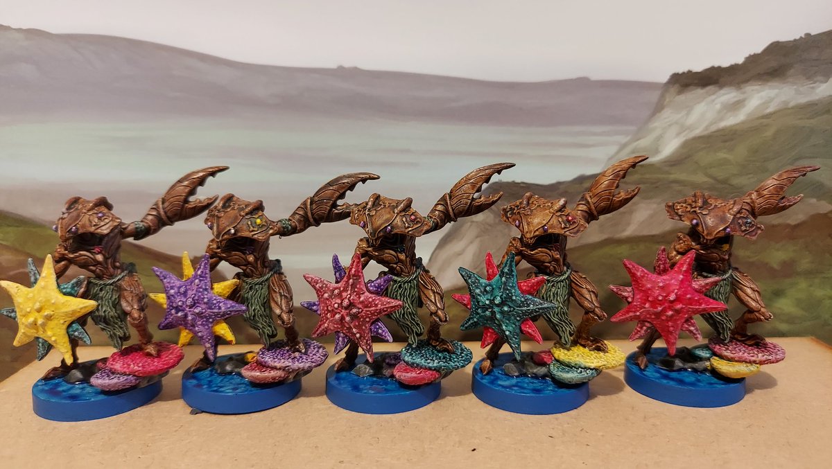 necrothrall's tweet photo. The last of the crab men. Karkinos Infantry and King's Guard.
#WarhammerCommunity #miniaturepainting #karkinos #DnD #dungeonsanddragons #steamforgegames #epicencounters #islandofthecrabarchon https://t.co/p5c04YDuoh