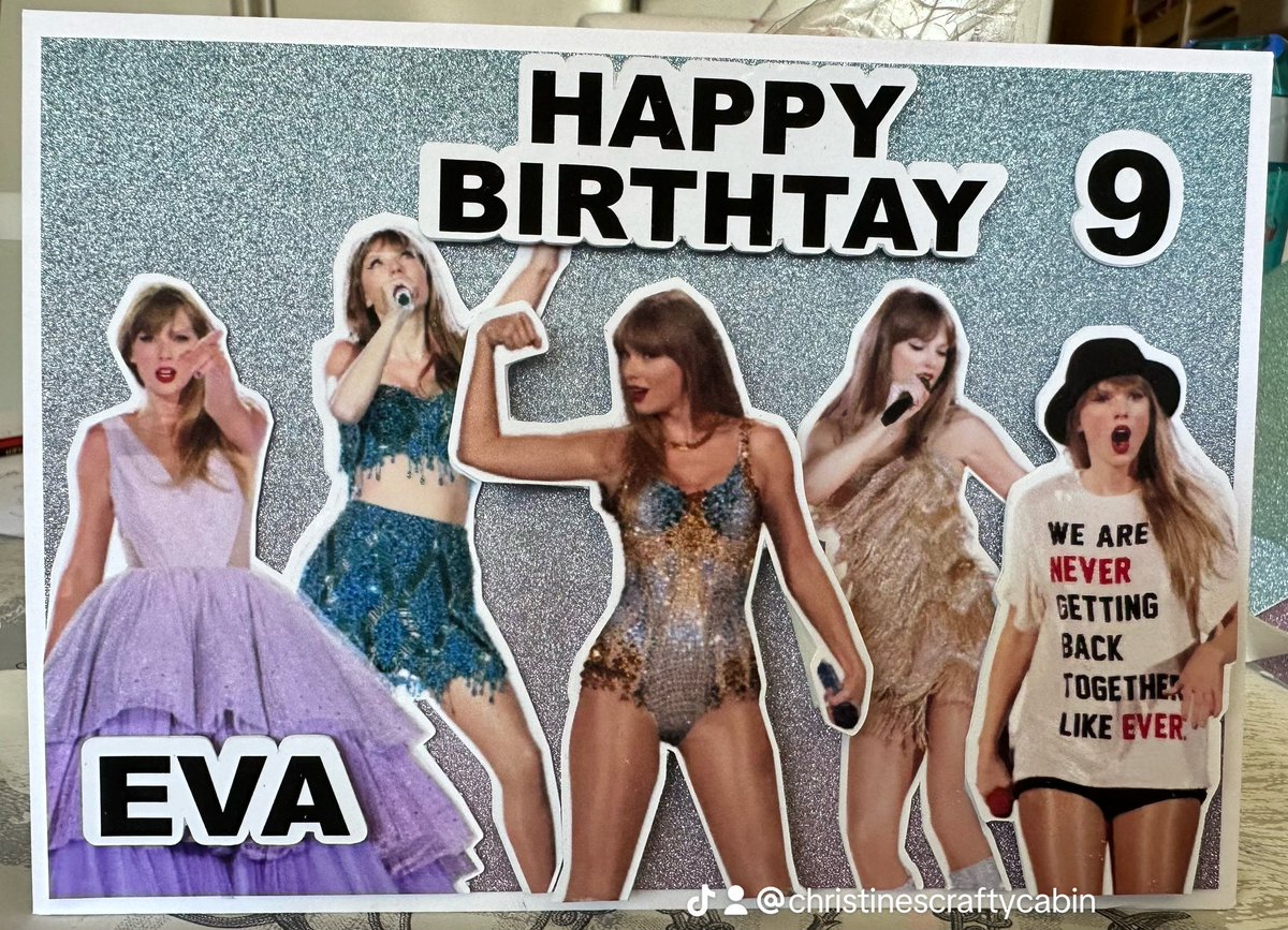 Birthday card for a Swiftie fan <a href="/taylorswift13/">Taylor Swift</a> #birthtay #swiftie