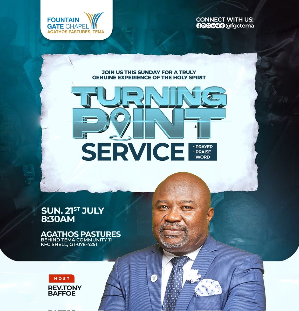 fgctema's tweet image. For a truly genuine experience of the presence of God, join us at the Agathos Pastures for #TurningPointService this Sunday, 21st July, at 8:30am. God bless you.

#AgathosPastures
#agathosMEDIA
#SOULWinning
