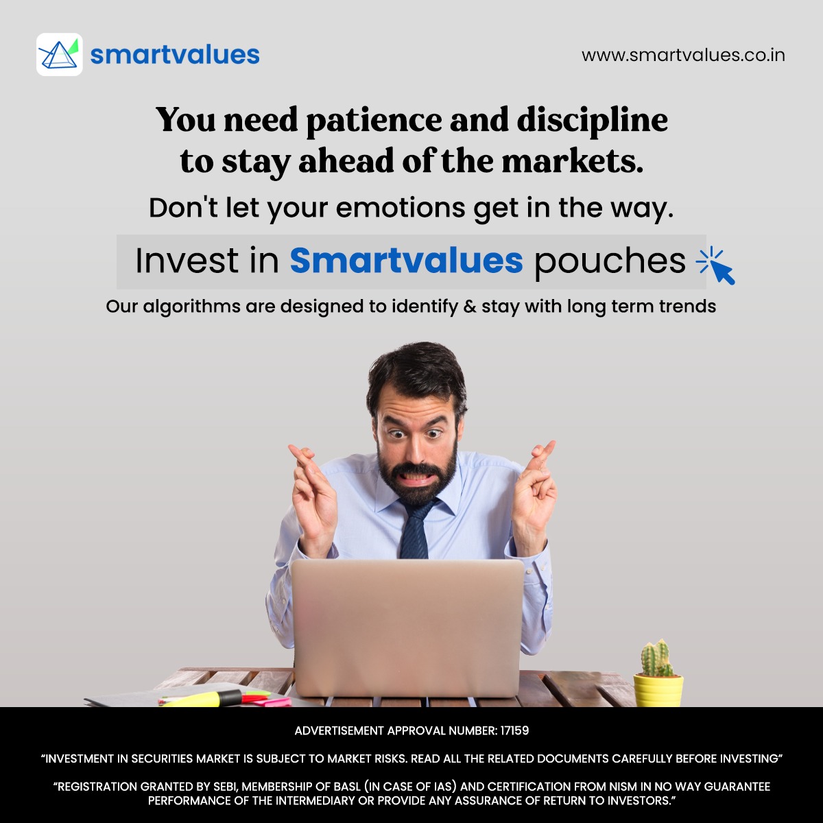 SmartvaluesI's tweet image. Invest smart with Lamron Analysts! Our algorithm-driven #Smartvalue pouches use a process-driven approach for consistent returns. Conquer the market wisely at smartvalues.co.in

#InvestSmart #AlgorithmicTrading #WealthManagement #LamronAnalysts