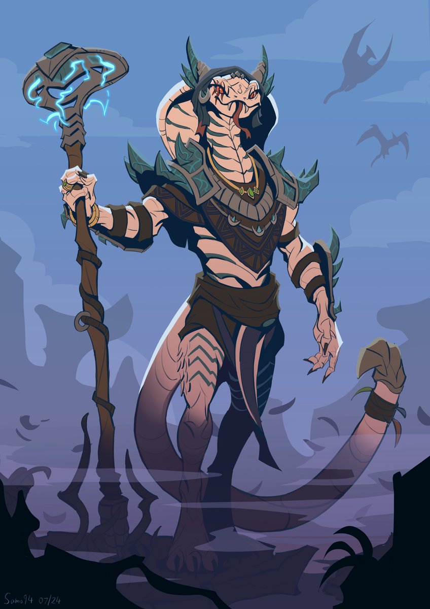 TheSnekofVoldun's tweet photo. [Vathiss, the Sethrak] by @SamoArt94 

It has been an absolute pleasure to commission @SamoArt94! Please consider supporting his amazing arts! I am in awe on how he's drawn up my fav Snek!

#sethrak https://t.co/ectkeWZsDB