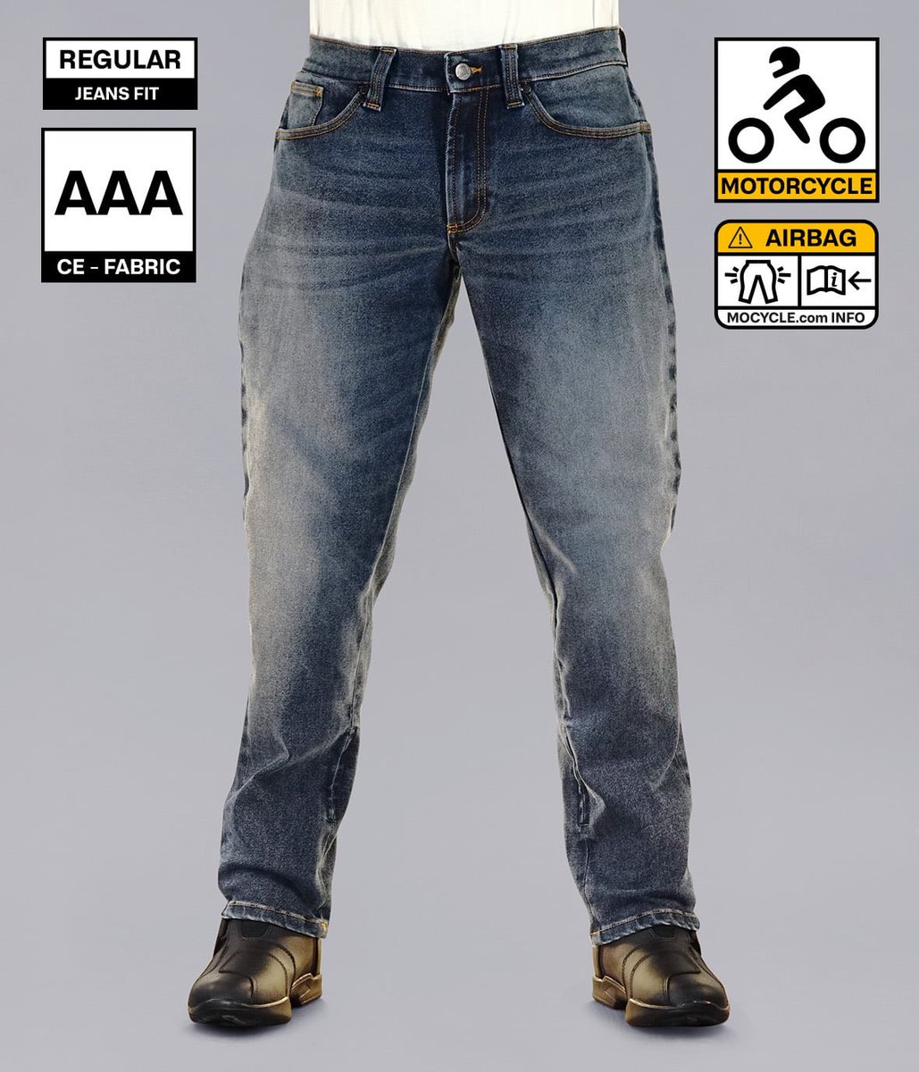 Mocycle_Japan's tweet photo. ■Airbag Jeans Knut

・Knox製膝プロテクター
・Armalith製ジーンズ
・洗濯機使用可
・エアバッグ再利用可能
・CE認証　AAA

#airbagjeans
#mocycle
#バイク好きと繋がりたい
#knox
#armalith https://t.co/Z1ctNwSnxr