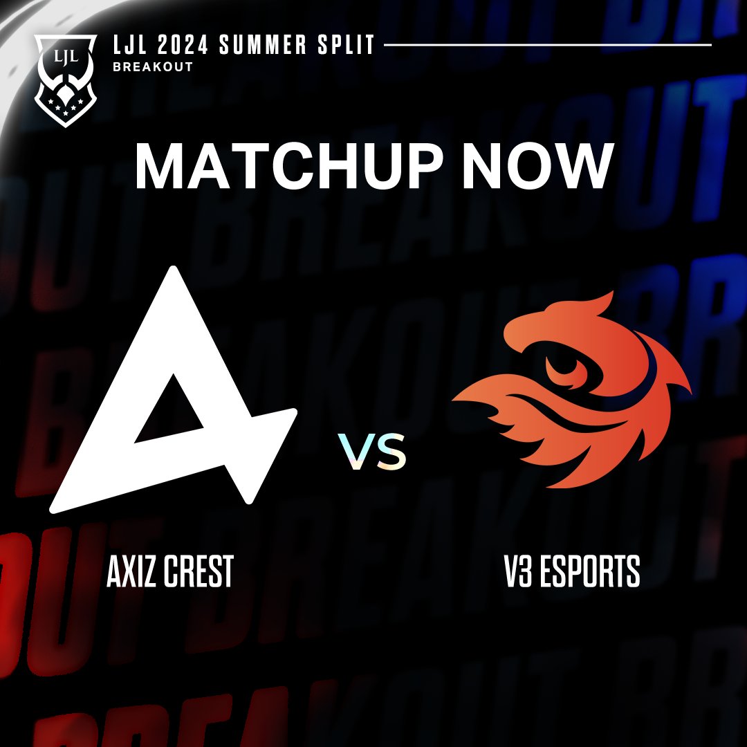 lolesports_jp's tweet photo. #LJL2024 Summer Split 🏆 Playoffs
17:00 ~
AXIZ CREST
vs V3 Esports
🟣 https://t.co/cdt3MeOU6H
🔴 https://t.co/FXZMET5RHu
#LJL2024 #リーグオブレジェンド https://t.co/b747CAJsvT