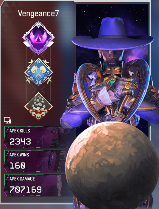 VengeanceSven's tweet photo. Seer 20 Kill Badge Complete   
Let's Go!   
#ApexLegends #Vengeance7 https://t.co/2sMGgIouNa