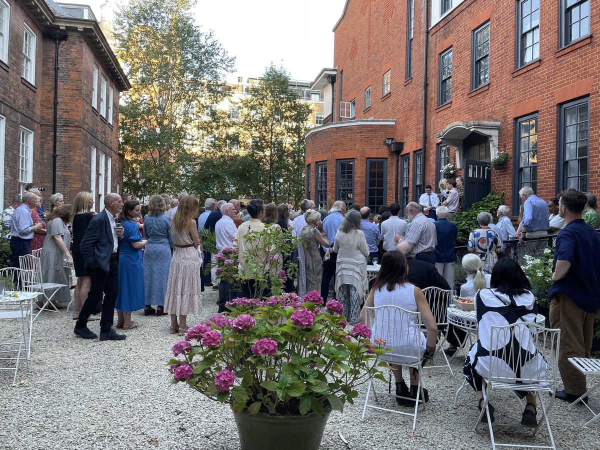 DrFrond's tweet photo. What a fantastic party, on a glorious evening, in a wonderful building, to celebrate such an achievement! So many friends to catch up with. #pevsner https://t.co/fn7etfidMT