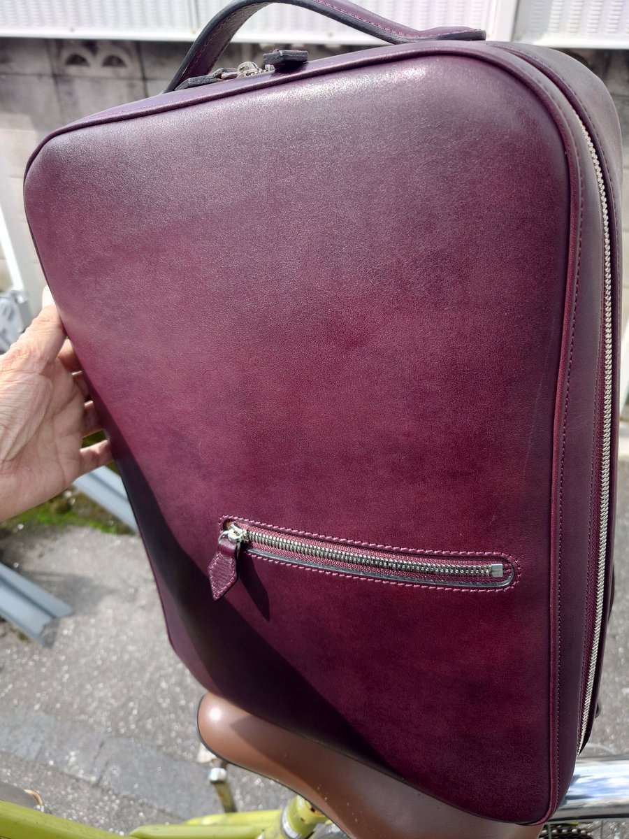 万双 ダブルホーウィン名刺入れ #8バーガンディ ダブル