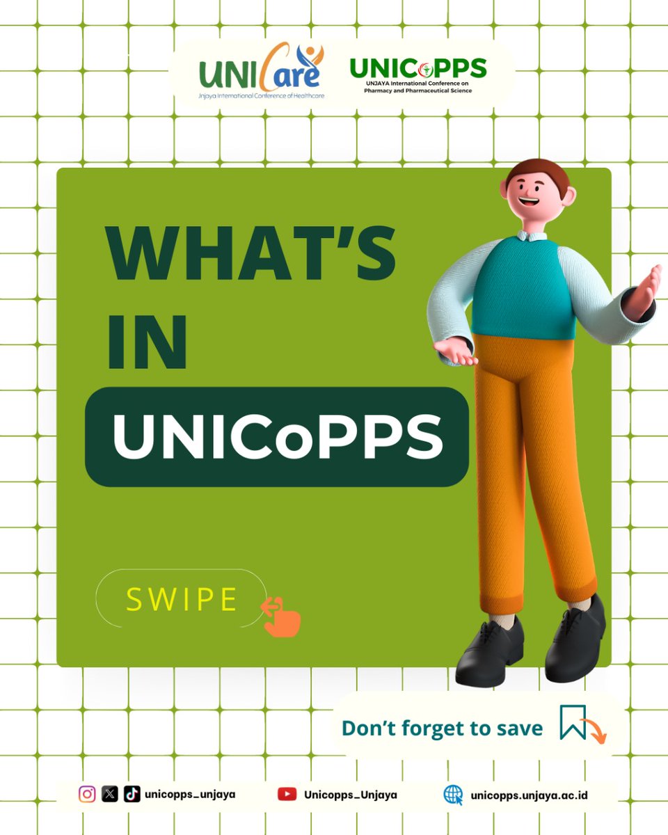 unicopps_unjaya's tweet photo. ✨WHAT'S IN UNICoPPS?✨

UNICOPPS is a collaborative event with UNICARE (UNJAYA International Conference in Healthcare) featuring a conference with outstanding speakers.

There will be two event sessions in UNICoPPS this year: an international conference and oral presentations. https://t.co/JW5PSrBVTs