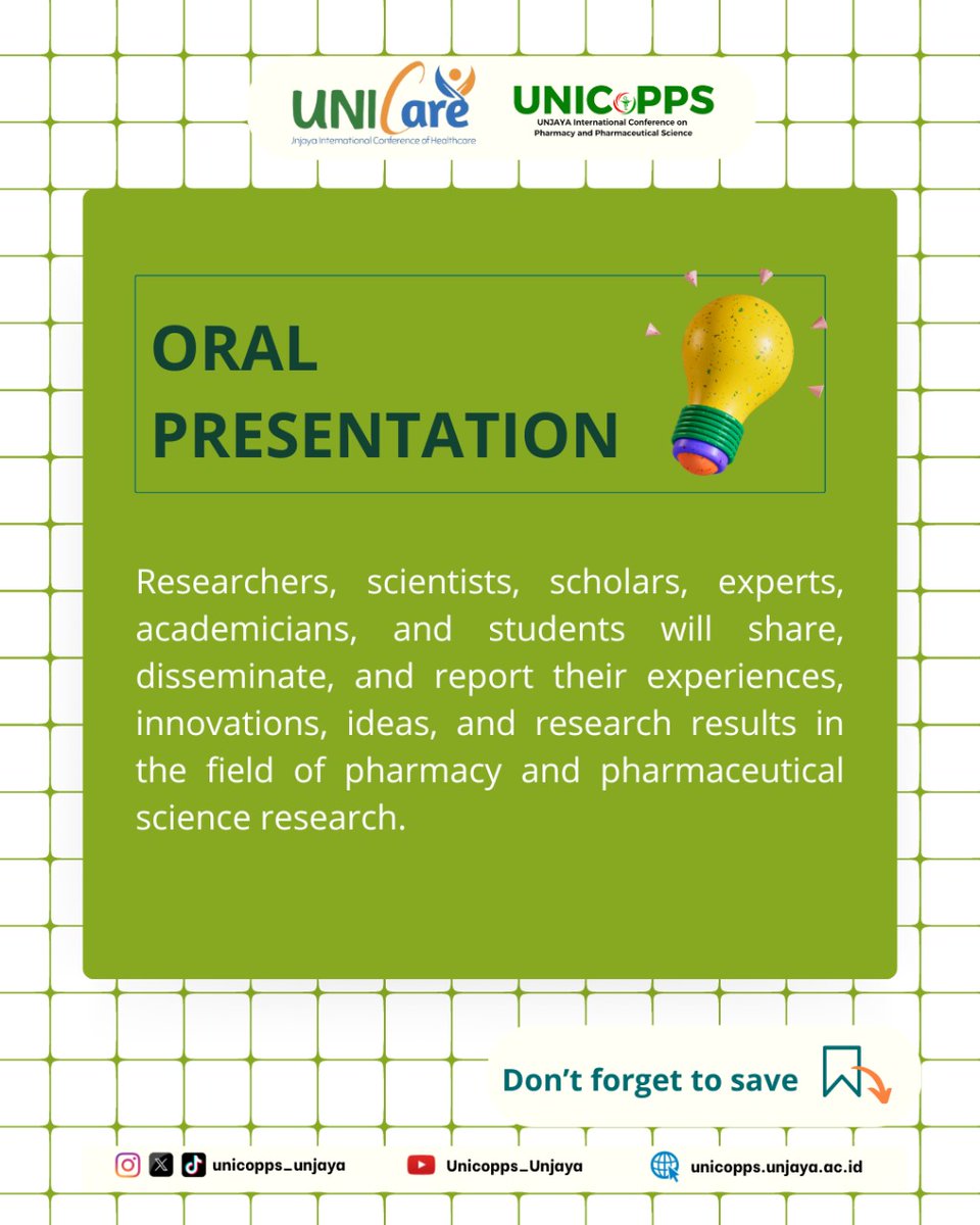 unicopps_unjaya's tweet photo. ✨WHAT'S IN UNICoPPS?✨

UNICOPPS is a collaborative event with UNICARE (UNJAYA International Conference in Healthcare) featuring a conference with outstanding speakers.

There will be two event sessions in UNICoPPS this year: an international conference and oral presentations. https://t.co/JW5PSrBVTs