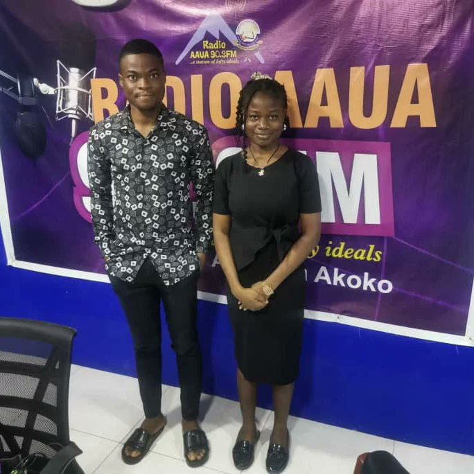 TechLawClubAaua's tweet photo. The Tech Law Club was hosted at the Radio AAUA FM on Thursday, 18th of July, 2024. Ably represented by the Vice-President; Dahunsi Oreoluwa and the Content Lead and Community Manager; Ajelowo Omogbolahan. https://t.co/rjqvIpSYlT