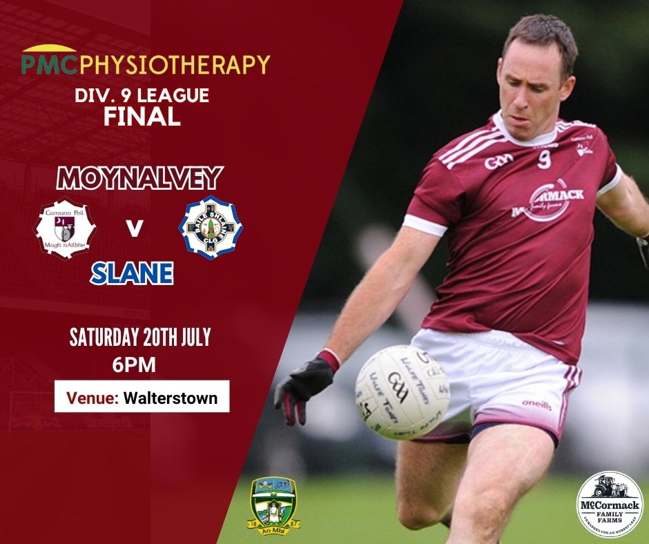 MoynalveyGFC's tweet photo. Get over to Walterstown this evening to Support the lads in their @pmcphysio @MeathGAA Div. 9 League 𝗙𝗜𝗡𝗔𝗟! 

𝐓𝐡𝐞 𝐠𝐚𝐦𝐞 𝐢𝐬 𝐚𝐥𝐥 𝐭𝐢𝐜𝐤𝐞𝐭!!
€10  per adult / €5 for OAP's or students, 
(U-16's accompanied by an adult are free) ⬇️
https://t.co/xn2skRJHl0 https://t.co/slDwFGHl1D