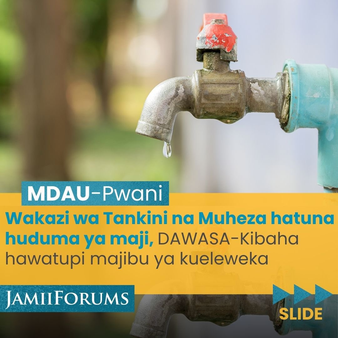 JamiiForums's tweet photo. PWANI: Mdau wa https://t.co/dDd21Ugmlv anatoa wito kwa Mamlaka ya Majisafi na Usafi wa Mazingira (#DAWASA) - Kibaha kurejesha huduma ya Maji kwa Wakazi wa Tankini, Muheza na maeneo ya jirani na hayo, akidai hawana huduma hiyo kwa wiki moja licha ya Mamlaka kuwaambia changamoto zilizokuwepo zimeshatatuliwa
Soma https://t.co/cTqrMZsBDC
#JFHuduma #JamiiForums #Accountability #civilrights