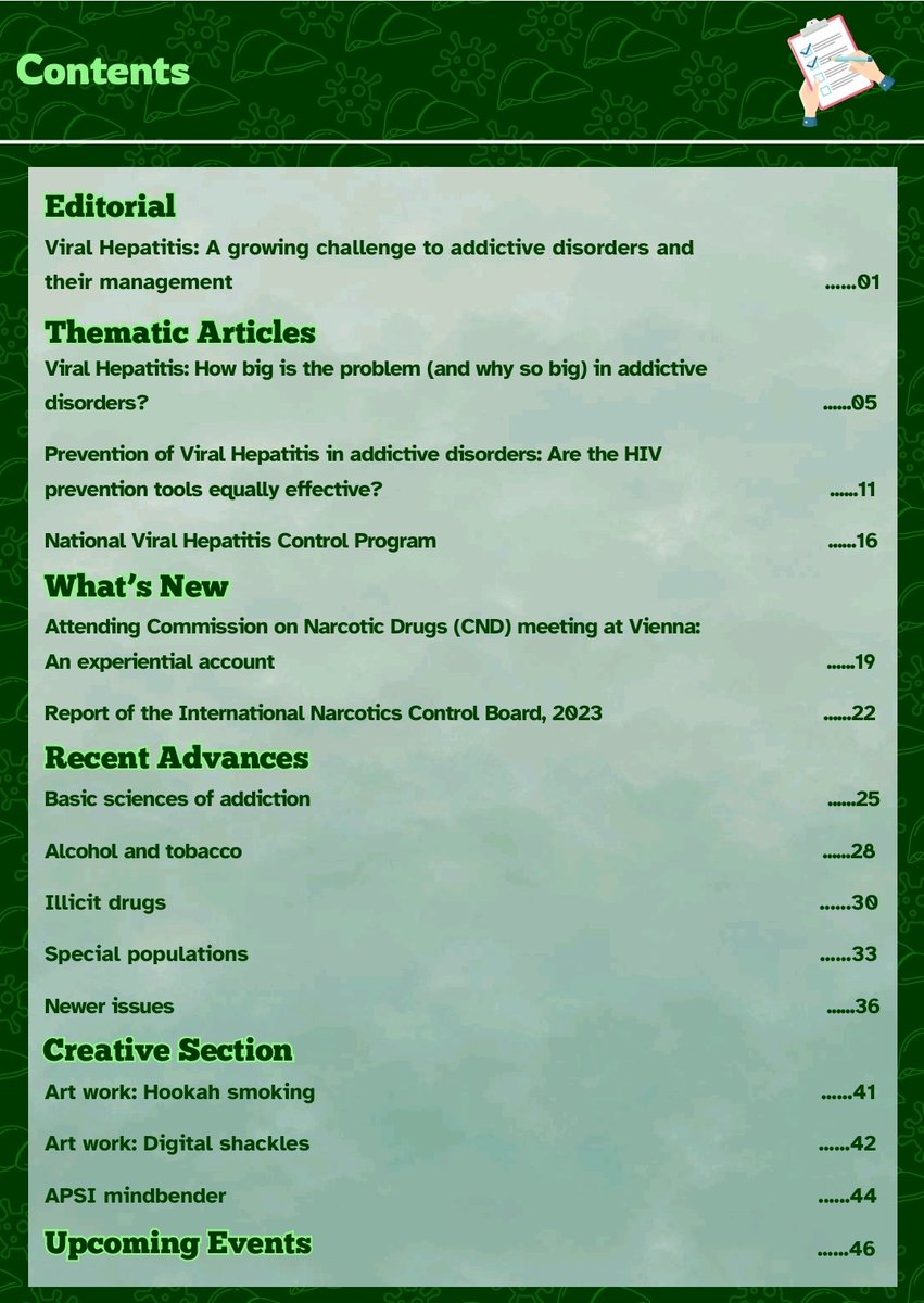 Addiction Psychiatry Society India (@addictionpsyin) on Twitter photo APSI is proud to present next issue of *APSI NewsBuzz*.
This one is focused on hepatitis among people who use drugs. Thanks to the editorial team led by <a href="/drrvrao/">Ravindra Rao</a> & <a href="/Dr_Preethy_K/">Preethy Kathiresan</a> .
Read here:
addictionpsychiatry.in/apsi-newslette… APSI is proud to present next issue of *APSI NewsBuzz*.
This one is focused on hepatitis among people who use drugs. Thanks to the editorial team led by <a href="/drrvrao/">Ravindra Rao</a> & <a href="/Dr_Preethy_K/">Preethy Kathiresan</a> .
Read here:
addictionpsychiatry.in/apsi-newslette…