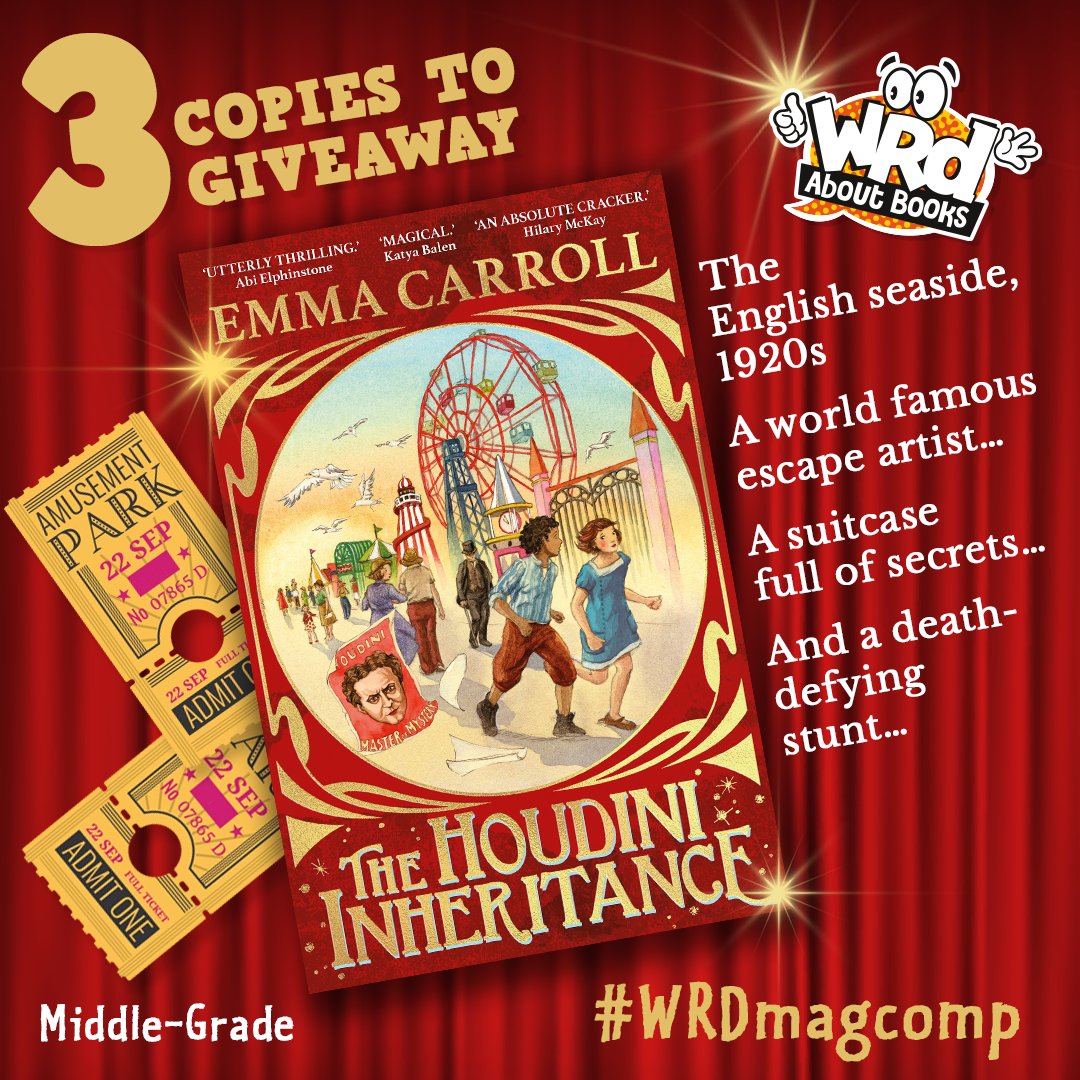 WRDaboutbooks (@wrdmag) on Twitter photo We have 3 superb copies of #TheHoudiniInheritance by the AWESOME @emcarrollauthor to #Win!
Who’s ready to join Glory & Dennis on a transatlantic adventure as they race to save Houdini’s legacy?
RT/Flw by Jul 26 for the chance
<a href="/FaberChildrens/">Faber Children's</a> #WRDMagComp
😍Cover by <a href="/DJTerrazzini/">Daniela Terrazzini</a> We have 3 superb copies of #TheHoudiniInheritance by the AWESOME @emcarrollauthor to #Win!
Who’s ready to join Glory & Dennis on a transatlantic adventure as they race to save Houdini’s legacy?
RT/Flw by Jul 26 for the chance
<a href="/FaberChildrens/">Faber Children's</a> #WRDMagComp
😍Cover by <a href="/DJTerrazzini/">Daniela Terrazzini</a>