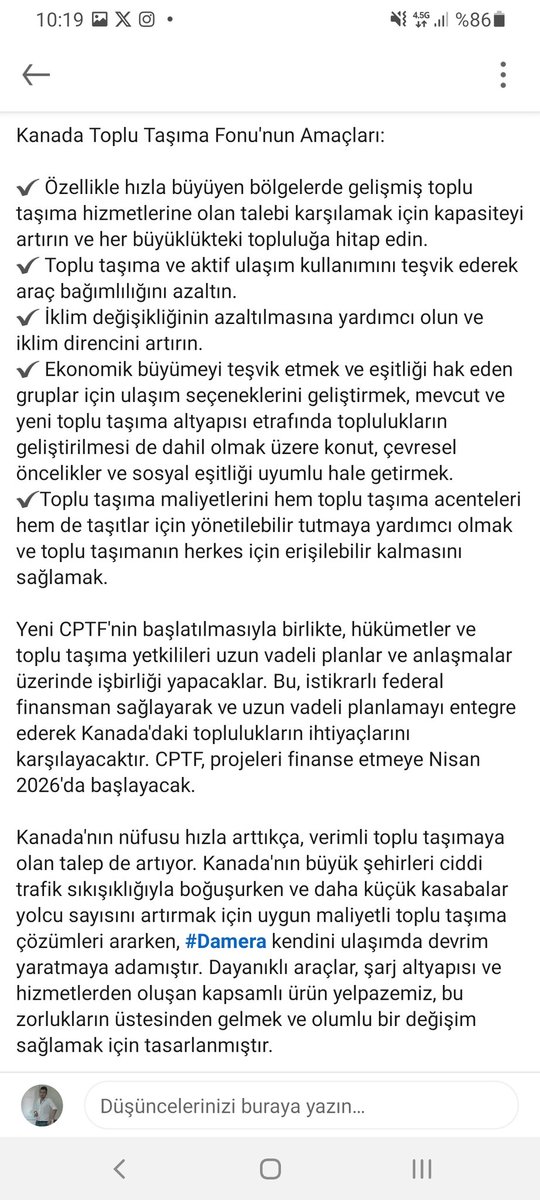 Hisse_PhD's tweet photo. #BORSA #KARSN yazmıyim diyorum ama olmuyor, dayanamıyorum😁
#Kanada hükumeti, toplu taşıma fonu oluşturdu. Şehirlerin verimli, keyifli, sıfır karbon öncelikli dönüşüm ve yenilenme çalışmalarına hız verdi. #Damera Corp. Kanada da Karsan distribütörü işin içinde👍 https://t.co/F1EjO1qg2n