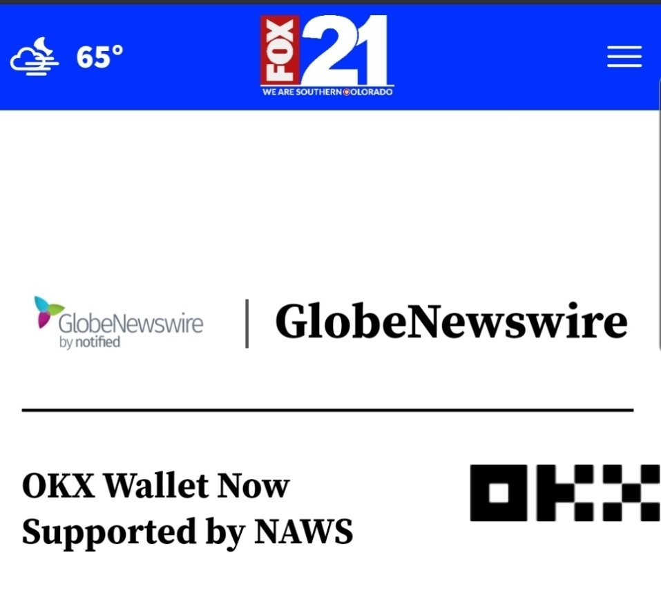 NAWS_Official's tweet photo. #NAWS with #OKXWallet
#Fox21 #Colorado https://t.co/1xFtmE0lRw