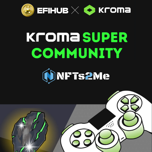 🚀 Excited to join the <a href="/kroma_network/">Kroma (🧩_🤖)</a> Super Community Campaign by <a href="/EFihubdotio/">EFIHUB 🦀</a>!

💰 2,000 USDT and other awesome rewards up for grabs!

🔍 Check out our Quest:
🔗 app.galxe.com/quest/EFIHUBdo…

➡️ Follow <a href="/NFTs2Me/">NFTs2Me ⧫ NFT Toolkit for Creators</a>
👍 Like this post
🔁 RT this post
💬 Join Discord: