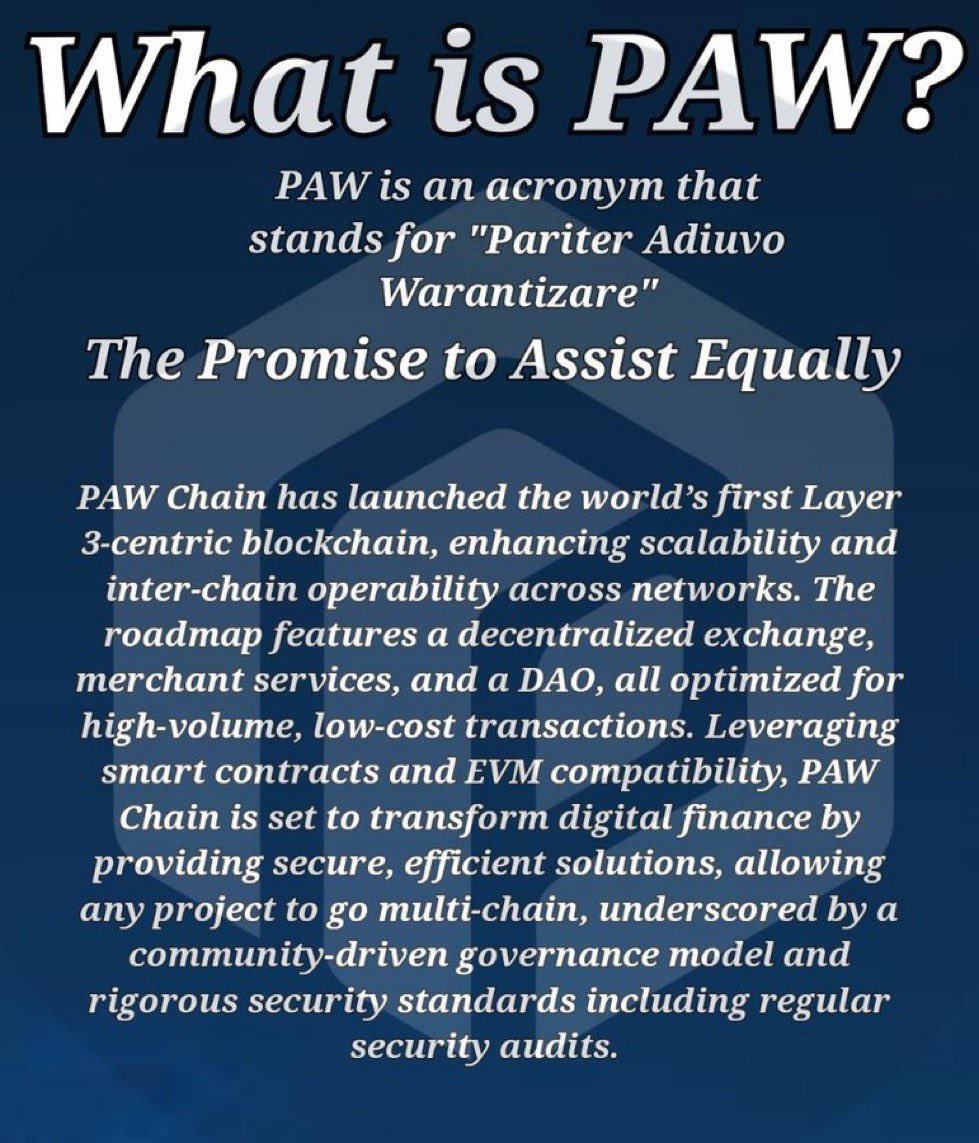 Khalifa__94's tweet photo. @framecommunity
$Paw
CA:
0xc11158c5dA9db1D553ED28f0C2BA1CbEDD42CFcb
#PAWChain #BlockchainRevolution #PawCard #PAWwallet #layer3 #CryptoNews #CryptoCreditCard #CrossChain https://t.co/tivi7d3WUx