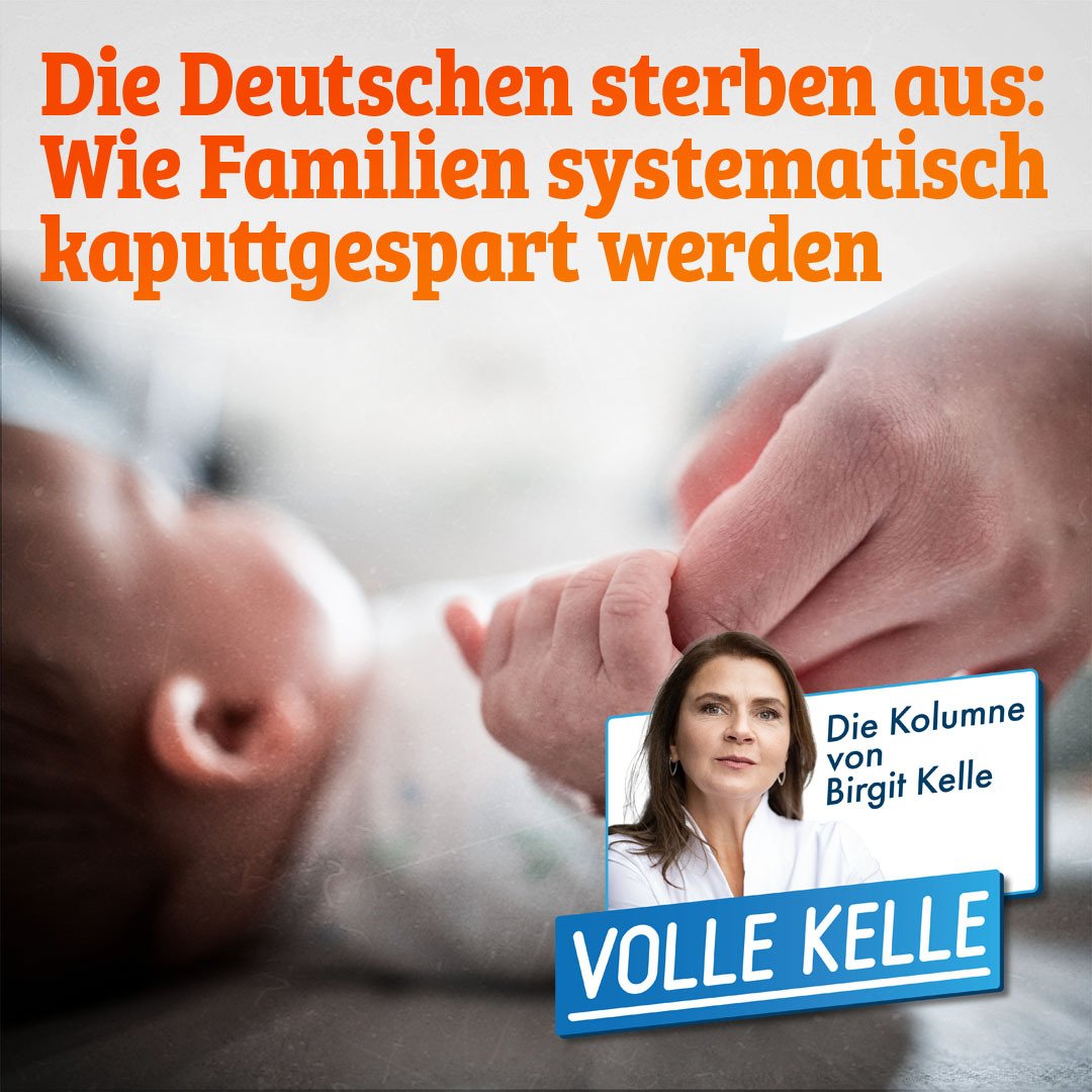 Eine Regierung, die das Wort Frau nicht definieren kann und bald ganzjährig immer buntere Regenbogenfahnen hisst und nun mit der Abschaffung des Ehegattensplittings die letzte Familienförderung mit Breitenwirkung abschaffen will, der sind Geburtenraten und Familien völlig egal.