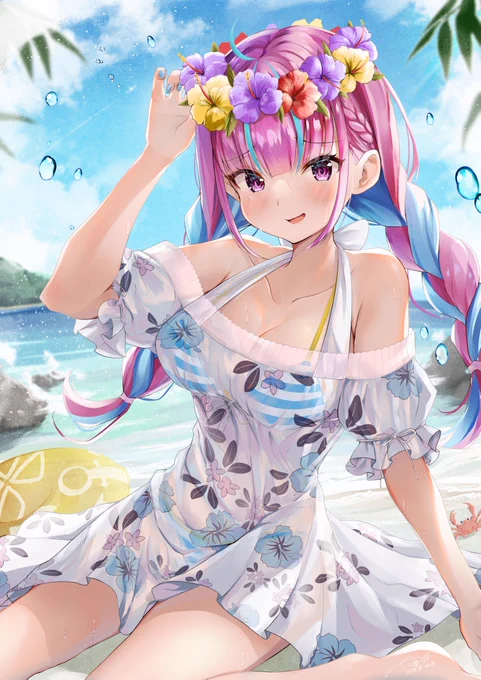 #これを見た人は無言で去年7月の画像を貼る#あくあーと 