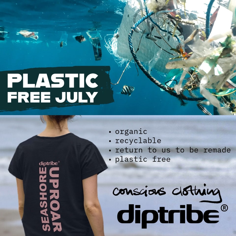 It's #PlasticFreeJuly 

Our clothing and packaging are plastic-free, so if you need new threads, have a look at diptribe.com 
💙💙💙