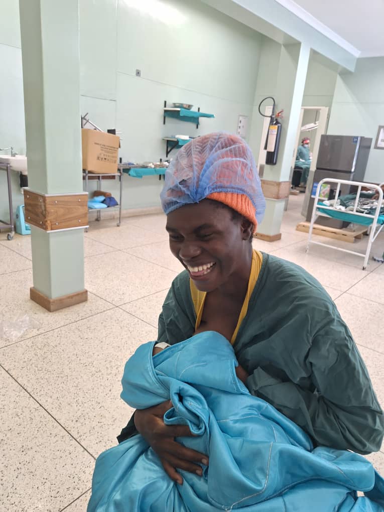 *with consent** An ecstatic mother after a successful surgery on her newborn baby. As we celebrate 30yrs of the Surgical Society of Zimbabwe, we continue to remember the root cause of why we do the work we do. Restoring lives, one surgery at a time. 🙂