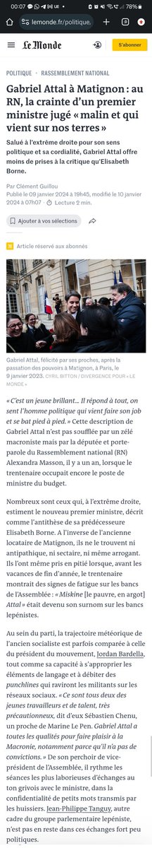 Grand regret au RN, Sébastien Chenu n'étant plus VP de l'Assemblée, il ne pourra plus utiliser "les huissiers pour transmettre des échanges au ton grivois" avec Gabriel Attal... Après est-ce que les Français votent RN pour que ses élus agissent ainsi, rien n'est moins sûr...