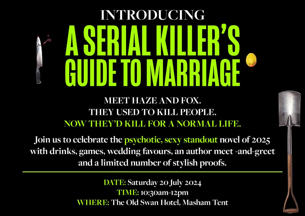 Could not be more excited for this! Do come along if you’re around the tent at that time, we would love to see you (and there is entertainment!)
