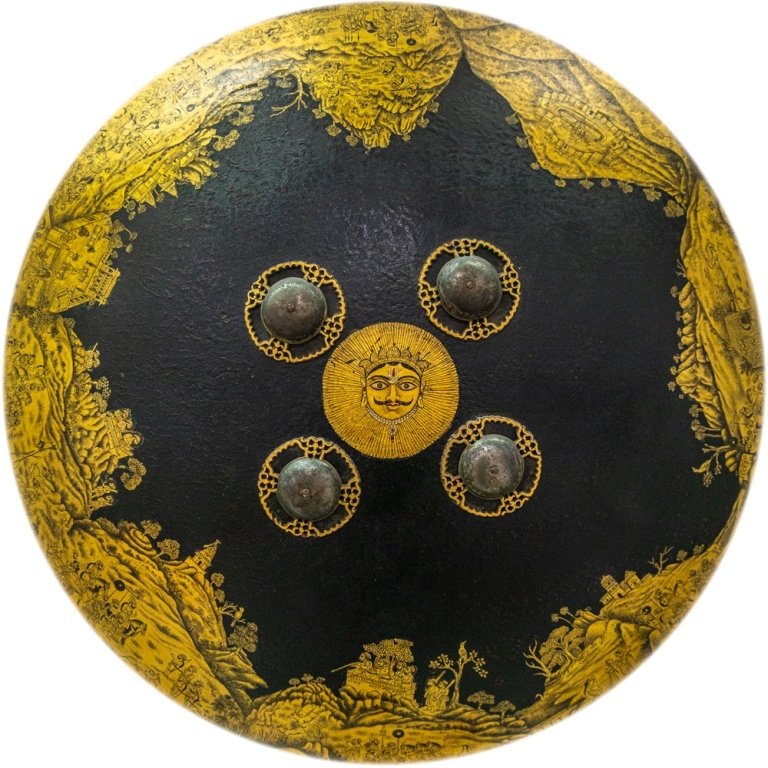 the_conqueror56's tweet photo. The Shield of Maharana Jagat Singh II of Mewar, Circa 1750 https://t.co/wSfHVBwJ6h