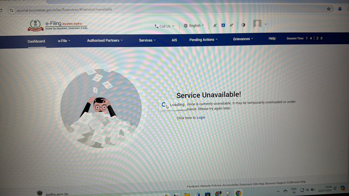 Sidk_92's tweet photo. @nsitharamanoffc @IncomeTaxIndia @TOIIndiaNews The Income tax site is not working smoothly . The banks site is crashed due to Microsoft issue . How do we file IT returns in time ? ExtendDueDate of ITR https://t.co/zwl1uPjki7