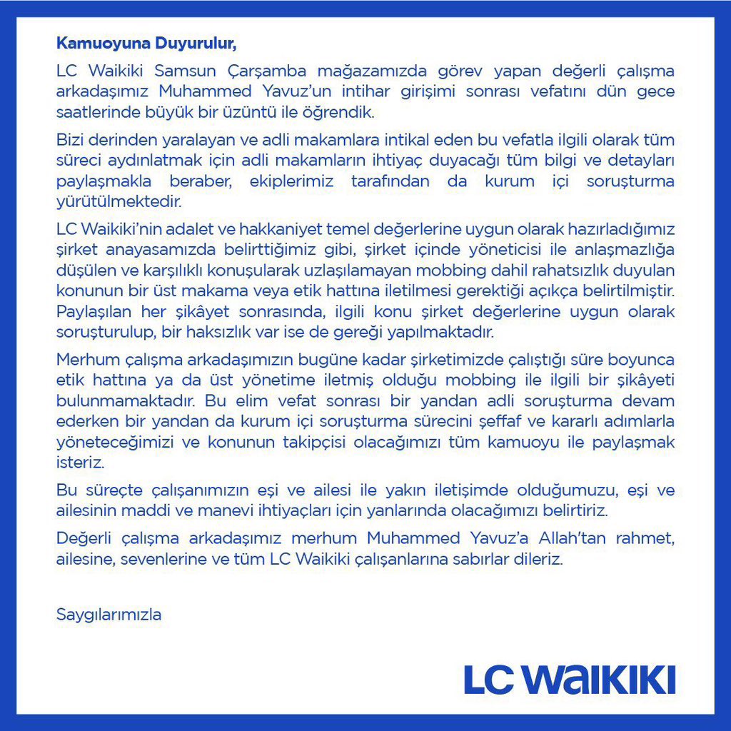 agzibozuk1hatun's tweet image. Kimi kime şikayet edecek mobinge uğrayanlar istifa etsin zorluyorsunuz sonra insanda psikoloji denen bir şey kalmıyor. Şu bölge müdürlerini operasyon direktörlerini peygamber ilan etmekten vazgeçin artık. Bu durumun sorumlusu Emrah Can'dır. #LCWaikiki #LCW @LCWaikiki @LCWaikikiIK