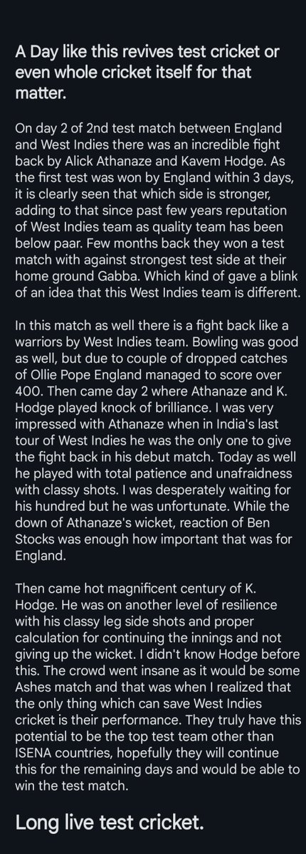 JayJagad18's tweet photo. #ENGvWI 
#TestCricket 
#Trentbridge https://t.co/ZnF0mLHT1H
