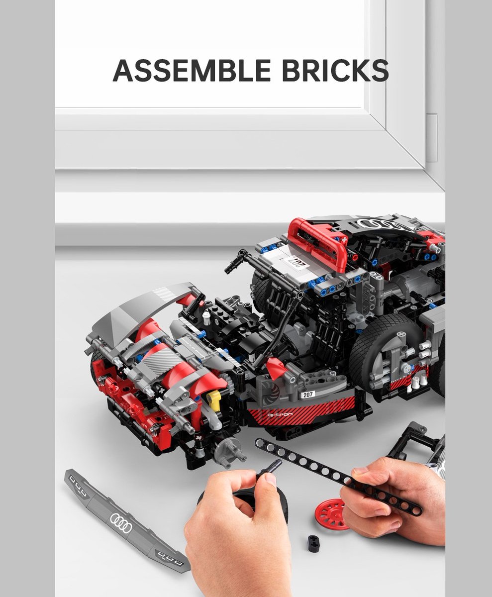 Assemble your own racing car---Audi RS Q e-tron
Love, without waiting! Come and Try it! 
#audirsqe #assembly #Cartoys