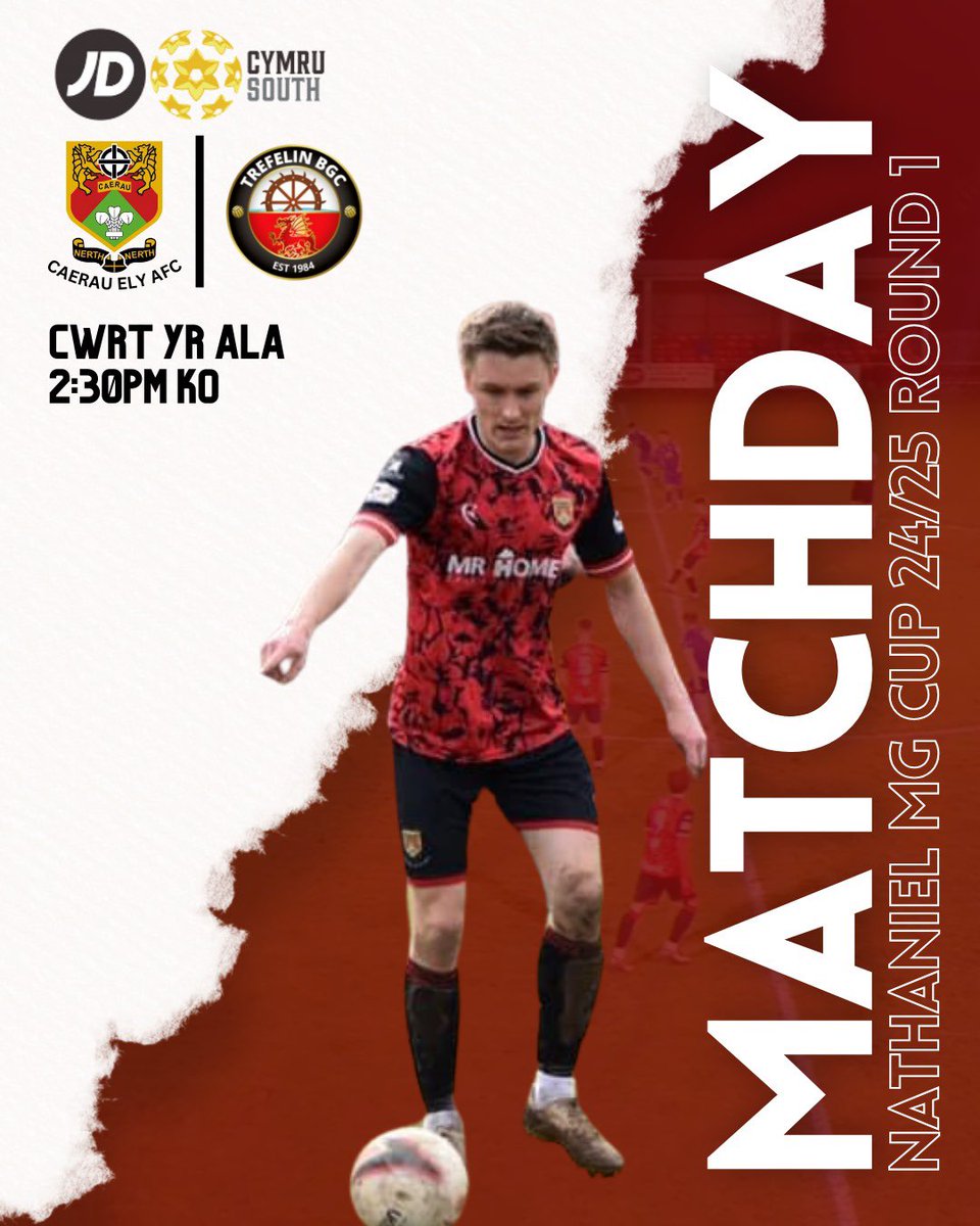 CaerauElyFC's tweet image. Match Day

Our Season Starts Today!
Caerau Ely FC v @trefelinbgc 
#NathanielMGCup 
ko 2.30pm 
Cwrt Yr Ala 

The bar is open and we look forward to seeing everyone at the game.
@FAWales @AllWalesSport @FutbologyWales @YClwbPelDroed @CymruLeagues @UpdatesCymru 

#ONerthINerth