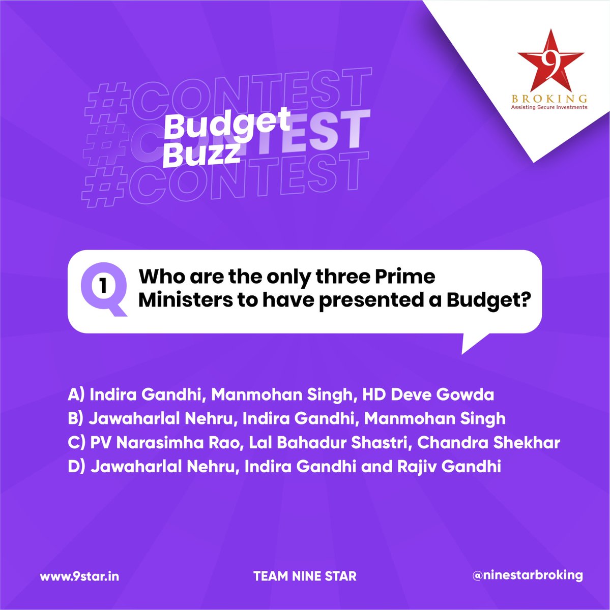 9starbroking's tweet photo. #Giveaway Alert 📢 Stand a Chance to win an Amazon Voucher worth Rs. 1000.
Participate in our Budget Buzz #Contest 

https://t.co/GfkvBLJJH4 https://t.co/HWEtcRgz0g