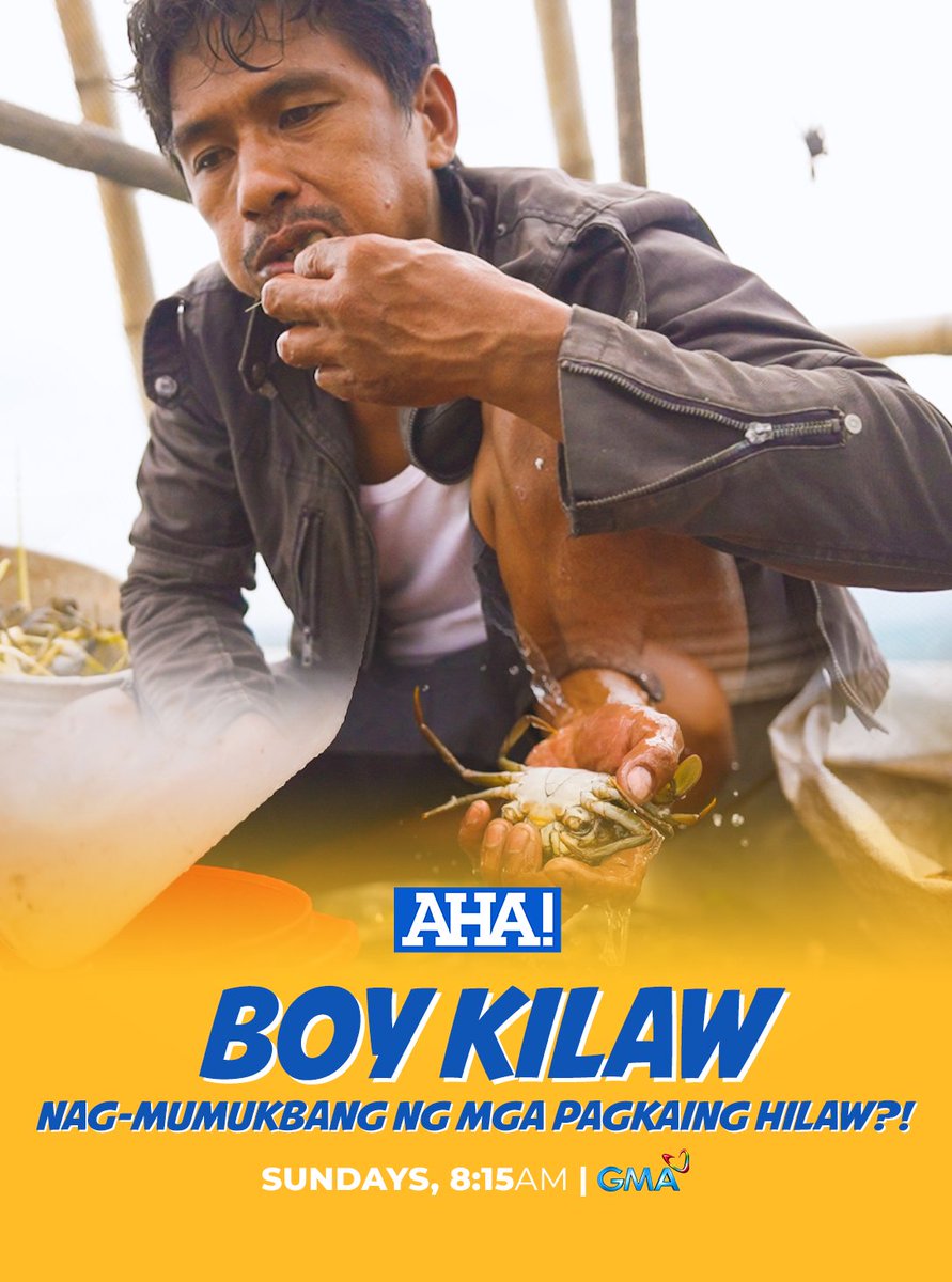 aha_gma7's tweet photo. "Boy Kilaw," kumakain ng hilaw?! 

AHA-lamin ang buong kuwento ngayong Linggo sa #AHA, 8:15 AM sa GMA! https://t.co/fiM01jSgpH