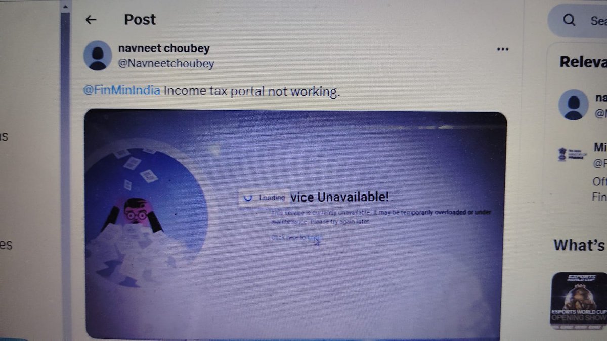 NeeleshTax's tweet photo. RT if @IncomeTaxIndia portal is working slow today ! 
Facing problems in download 26AS, AIS and TIS &amp; uploading ITR

#Extend_Due_Date_Immediately
#Extend_Due_Dates_Today #ITR #Itreturn #ITRduedateextension #incometax #incometaxindia @nsitharaman @FinMinIndia @cbic_india @PMOIndia https://t.co/fcFeyBT6R0