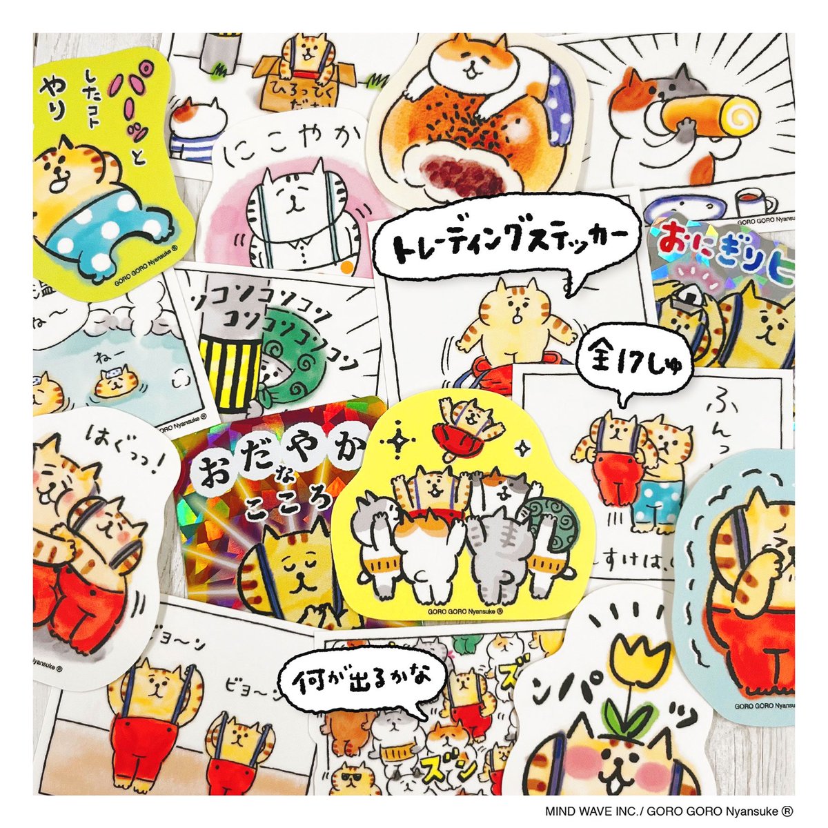デザインは全部で17しゅ(=・ㅅ・)ノ🍙 レアもチラ見せ…🫣㊙️ どれが