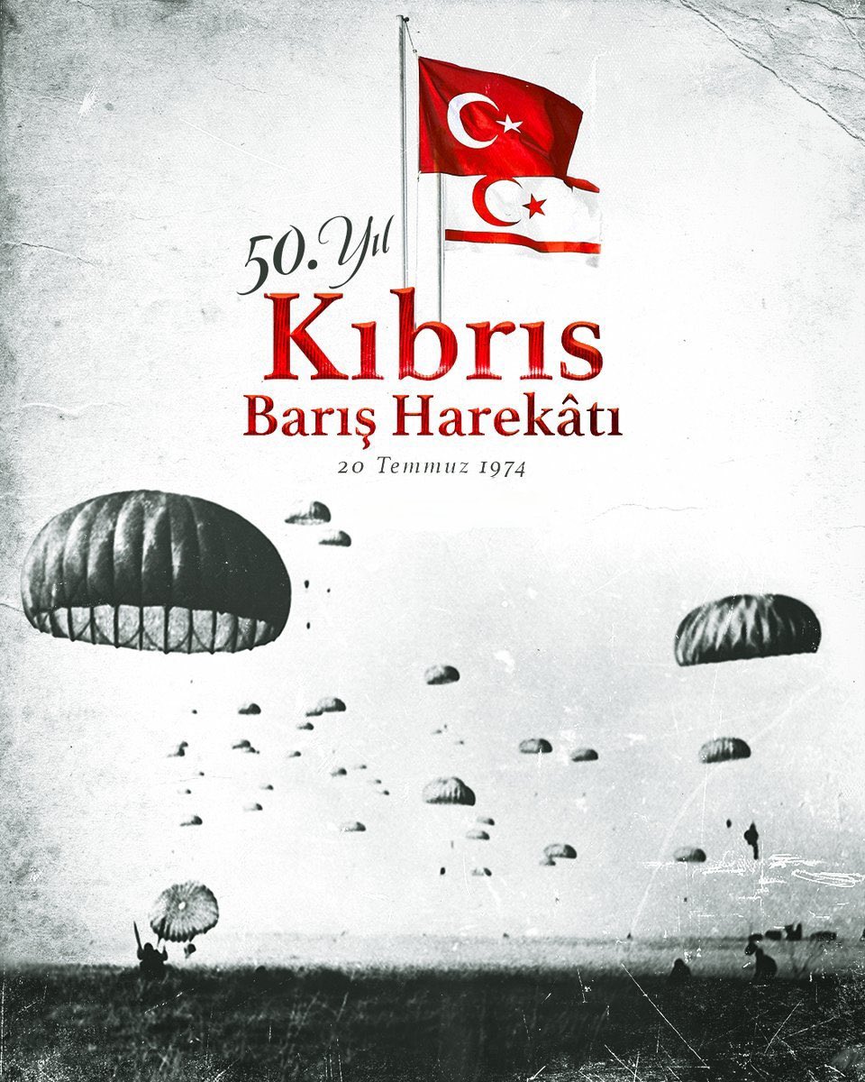 sdabayram's tweet photo. Parola: Ayşe tatile çıksın!

50 yıl önce Kıbrıs Türklerine yönelik zulüm ve işkenceyi sona erdiren; 
Türkleri soykırımdan kurtaran ve adaya barışı getiren Kıbrıs Barış Harekâtı şehitlerimizi, kahraman gazilerimizi minnet ve şükranla anıyoruz. 
Ruhları şâd olsun. 🙏🏻 https://t.co/IHRbTtoktM